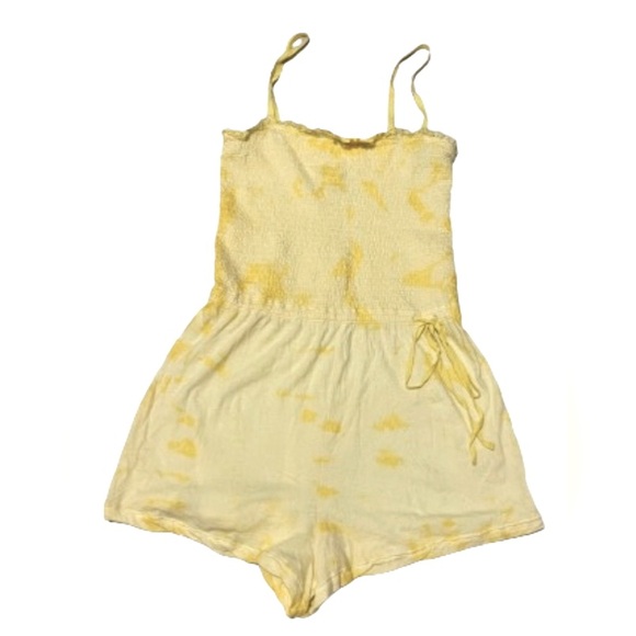 Free People Pants - Free People Intimately Tie Dye Yellow Romper NWT